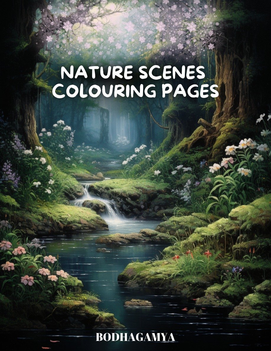 Nature Scenes Colouring Pages